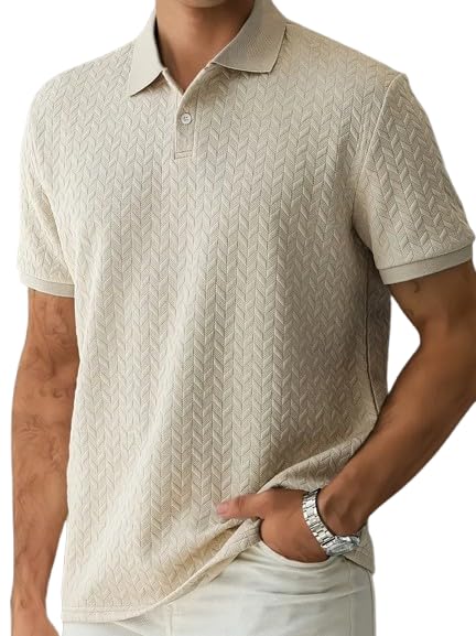 Men's Solid Cotton Polo T-Shirt